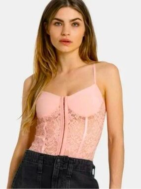 Free People Intimately FP Lace Night Rhythm Thong Bodysut